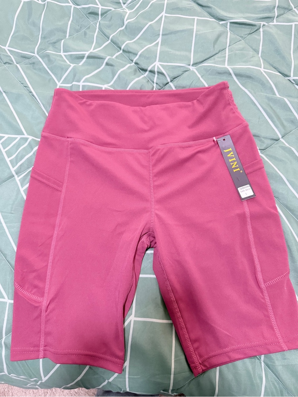 Pink High-Waist Bike Shorts
